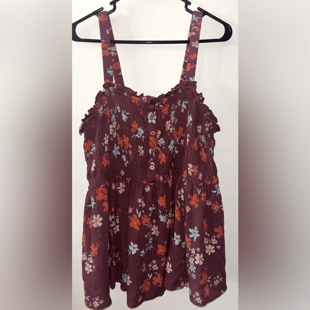 Torrid babydoll smoked gause cami tank top. Size 1 New w/o tags